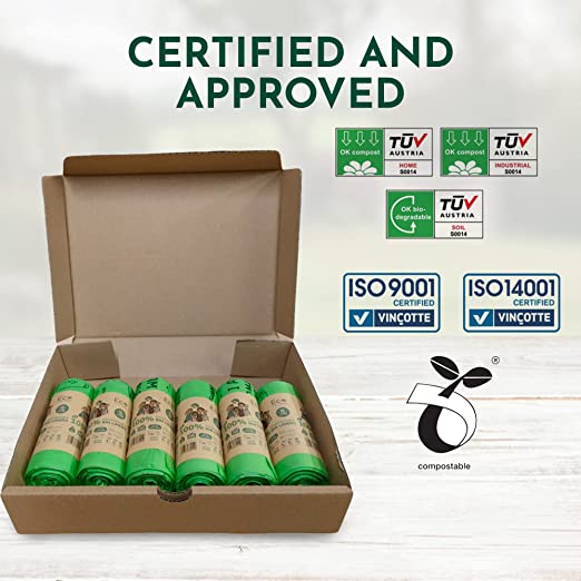 Eco Green Living Compostable Waste Bags - 10l, 18 bags