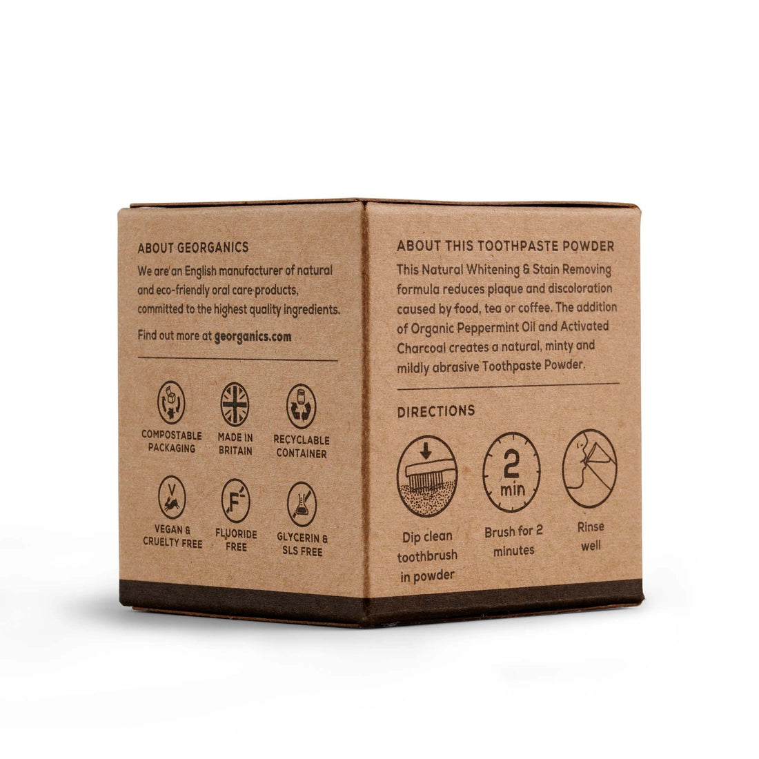 Georganics Mineral Charcoal Toothpaste Powder 60ml