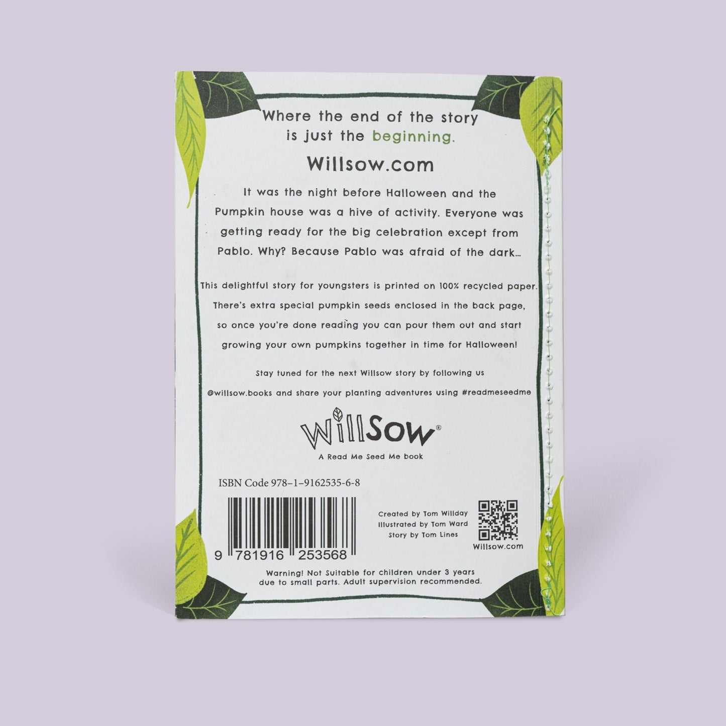 Willsow Plantable Children's Book- The Pumpkin Who Was Afraid Of The Dark