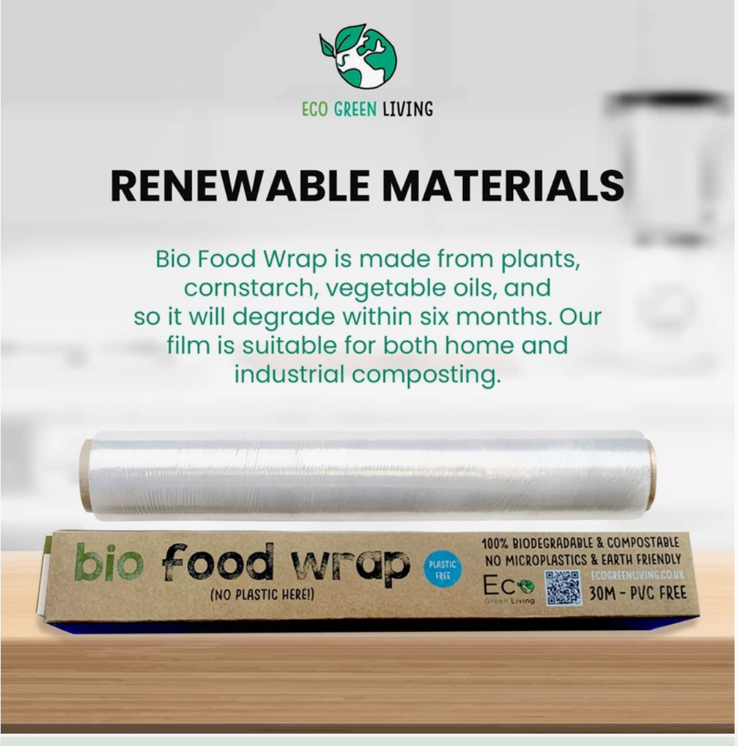 Eco Green Living Compostable Cling Film - 1 x 30m roll