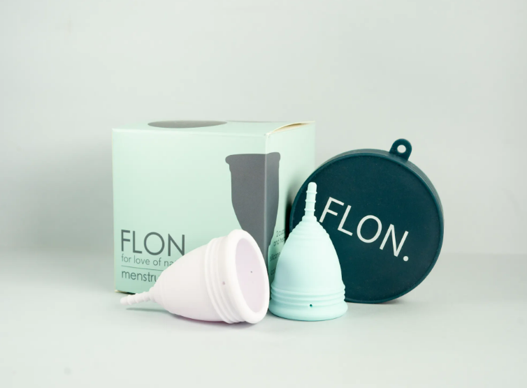 FLON Menstrual Cup Set - 2 cups (S&L), Steriliser Cup and Storage Pouch