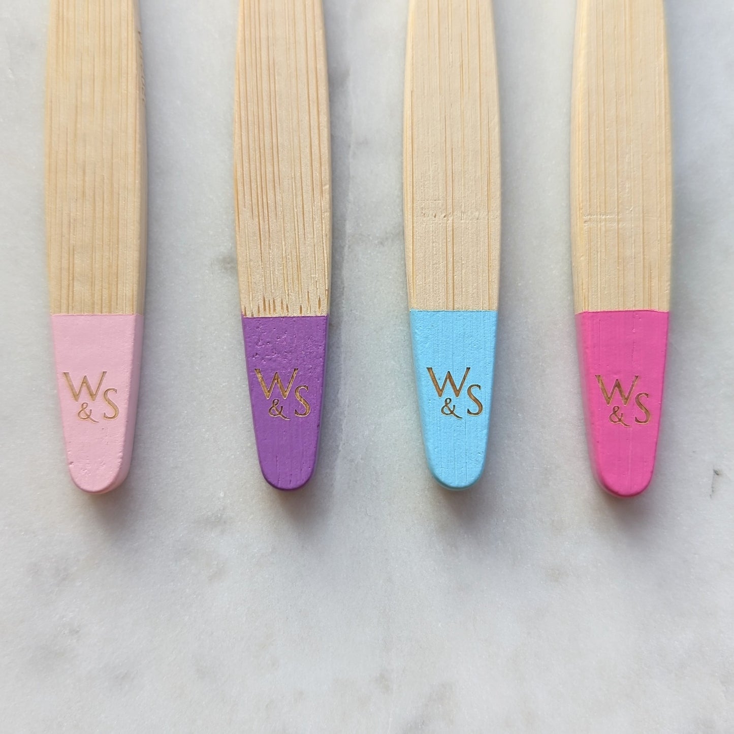 Wild & Stone Children's Bamboo Toothbrushes - 4 Pack - Candy Colours