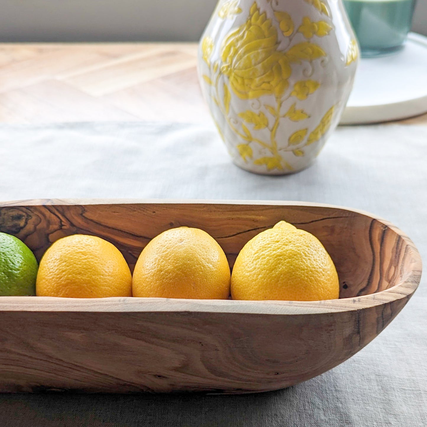 Olivenholz-Erleben Olive Wood Boat Bowl