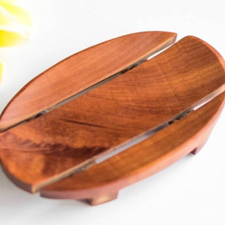 Wooden soap dish