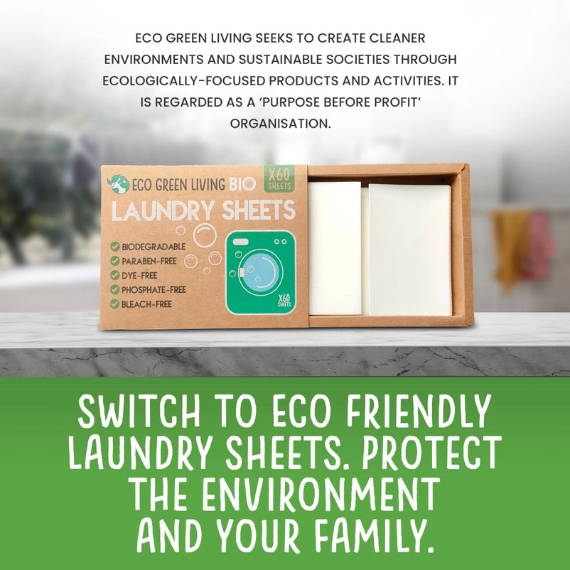 Eco Green Living Laundry Detergent Sheets x 60 (Fragrance-Free)