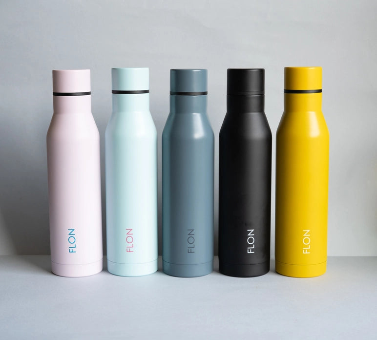 FLON Insulated Reusable Pink Water Bottle- 500ml