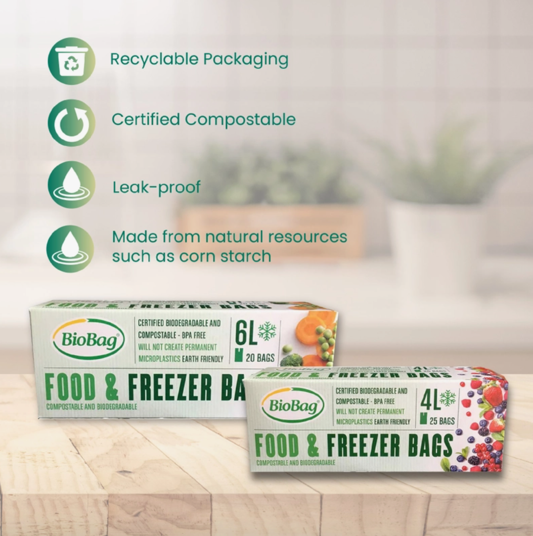 Eco Green Living Food & Freezer Bags - 4l, 25 bags
