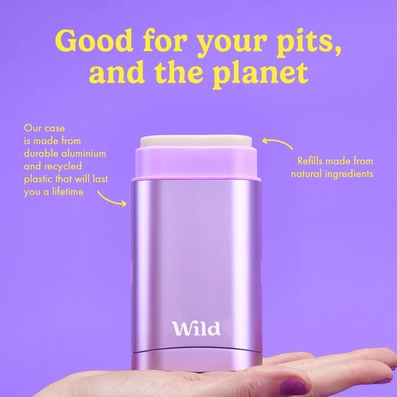 Wild Refillable Natural Deodorant Case with 1 Refill - Coconut & Vanilla