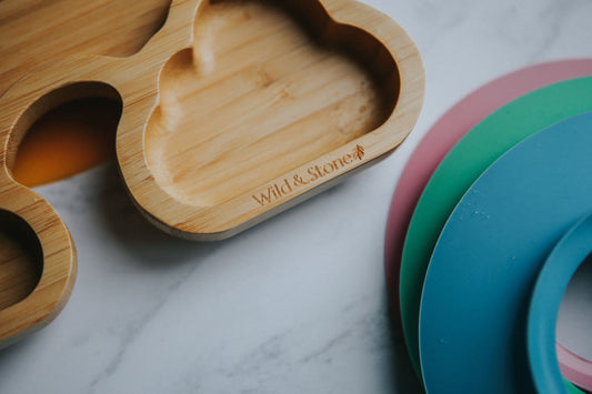 Wild & Stone Bamboo Baby Plate - Rainbow Weaning Suction Plate
