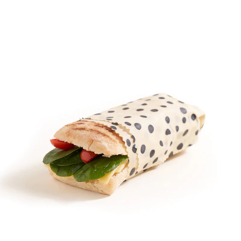 Wild & Stone Beeswax Food Wraps - Dalmatian - 3 Pack (2 x Medium, 1 x Large)