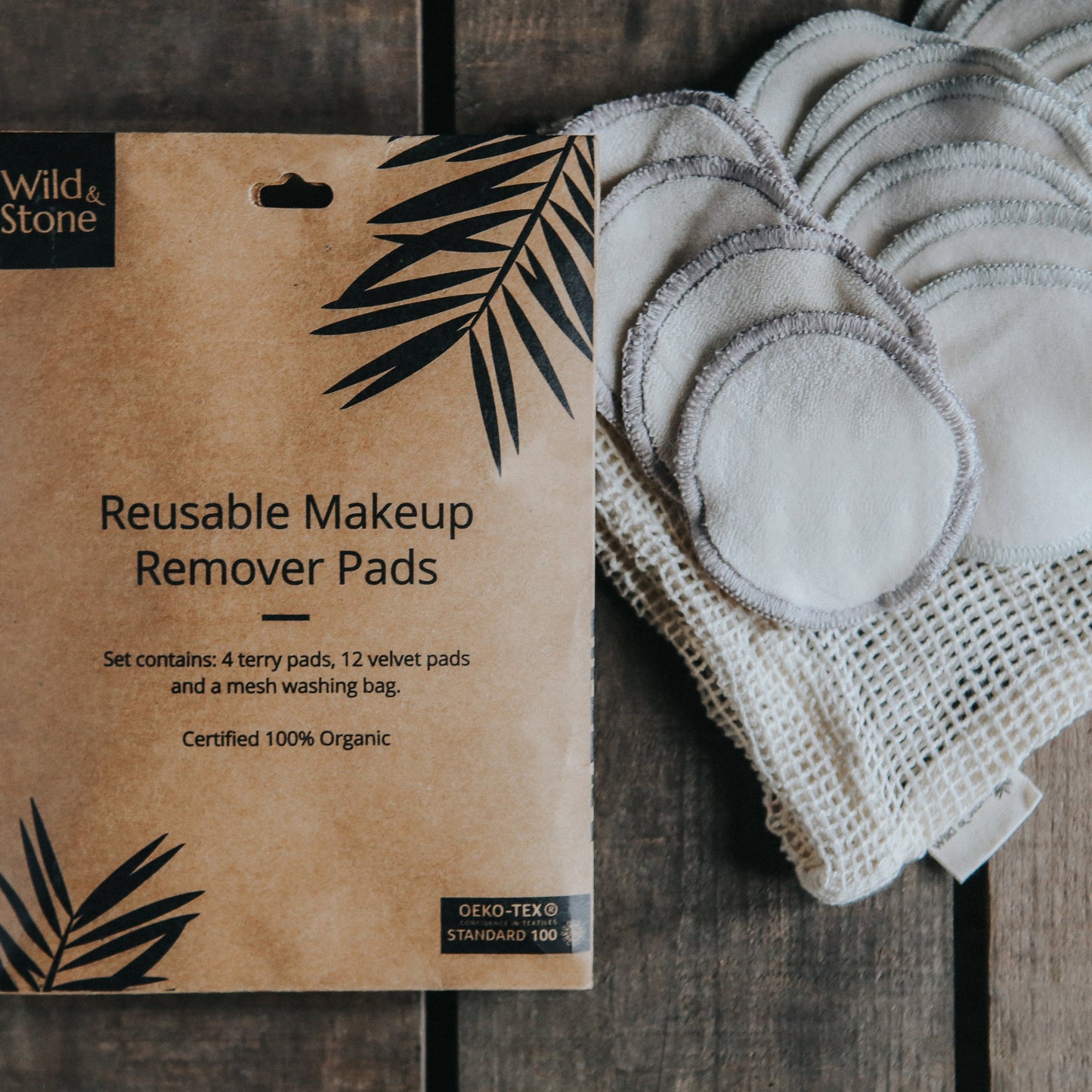 Wild & Stone Reusable Makeup Remover Pads x 16