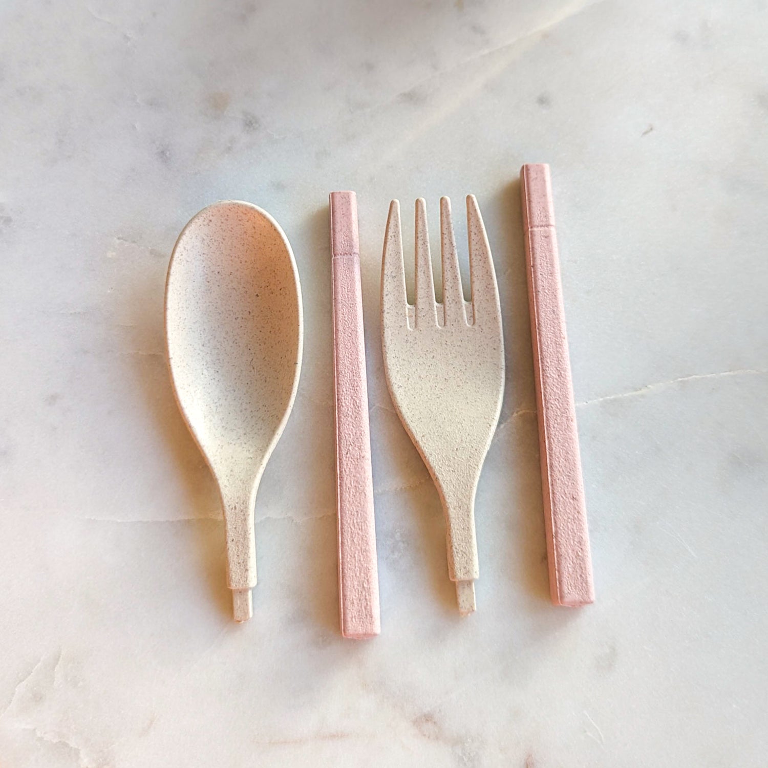 wheat straw reusable spoon and fork