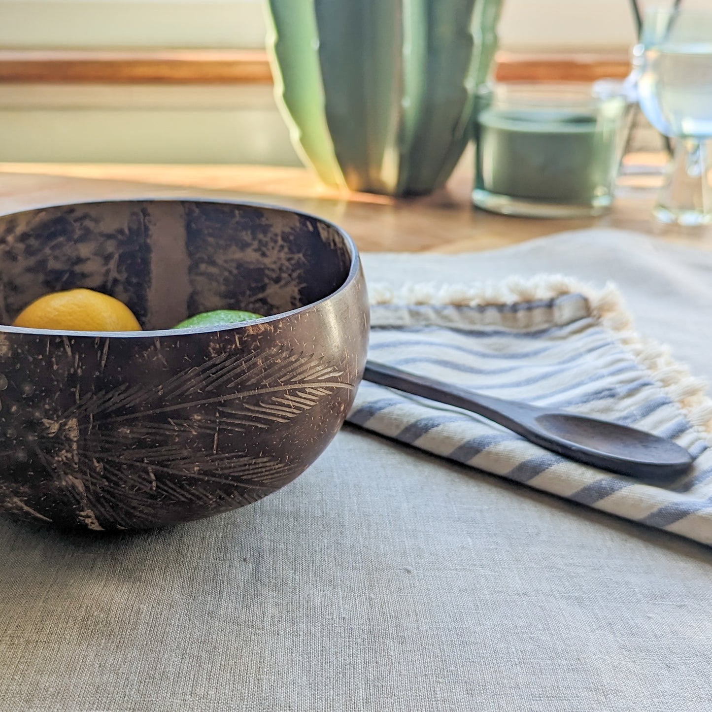 Jungle Culture Coconut Bowl & Wooden Spoon